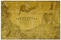 Plano topográfico de la ciudad y Puerto de Valparaíso levantado en 1848 y dedicado a la Municipalidad [material cartográfico] : por Ramón Salazar.