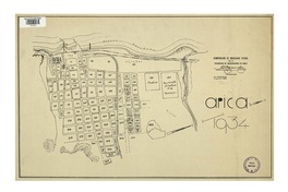 Arica 1934 : numeración de manzanas oficiales de la Asociación de Aseguradores de Chile.