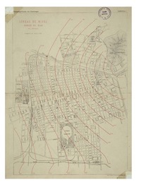 Alcantarillado de Santiago líneas de nivel sobre el mar en metros.