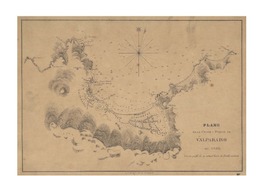 Plano de la ciudad i puerto de Valparaíso en 1835 con un perfil de su actual línea de fortificaciones.