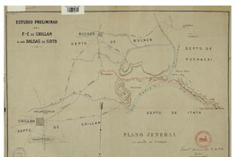 Estudio preliminar del F-C de Chillán a las Balsas de Soto, plano jeneral