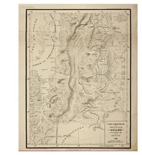 Plano demostrativo de la cordillera de Los Andes y de la línea divisioria de aguas antre las latitudes 42° y 46° sud