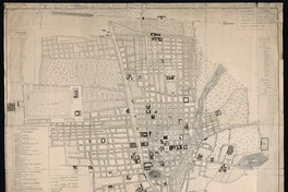 Plano topográfico de la ciudad de Santiago de Chile