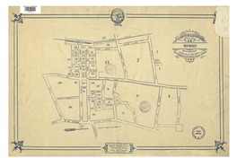 Plano de la ciudad de Rengo con la numeración oficial de las manzanas