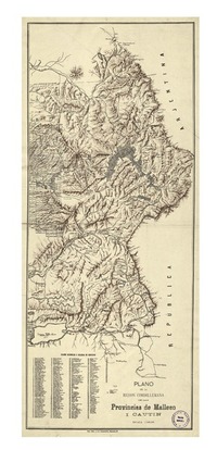 Plano de la rejión cordillerana de las provincias de Malleco i Cautín