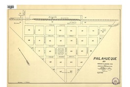 Pailahueque 1934 numeración de manzanas oficial [material cartográfico] : de la Asociación de Aseguradores de Chile.