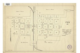 Púa 1934 numeración de manzanas oficial [material cartográfico] : de la Asociación de Aseguradores de Chile.