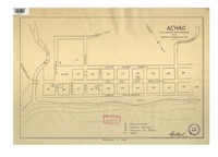 Achao con la numeración oficial de manzanas [material cartográfico] : de la Asociación de Aseguradores de Chile