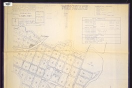 Población Lican-Ray  [material cartográfico] Ministerio de Tierras y Colonización Dirección de Tierras y Bienes Nacionales Departamento de Mensura.