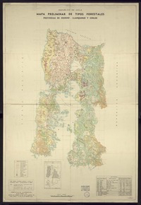 Mapa preliminar de tipos forestales provincias de Osorno, Llanquihue y Chiloé