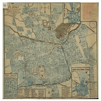 Plano de la ciudad de Santiago y sus alrededores.