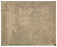 Plano de la ciudad de Santiago, capital de Chile