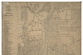 Plano de la ciudad de Santiago, capital de Chile