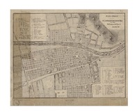 Plano - croquis de la ciudad de Santiago de Chile, año 1863