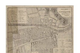 Plano - croquis de la ciudad de Santiago de Chile, año 1863
