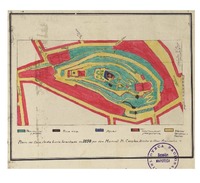 Plano del Cerro Santa Lucia levantado en 1898 por don Manuel H. Concha, Director de Obras Municipales