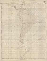 Carta de variación magnética, año 1960