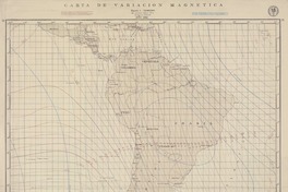 Carta de variación magnética, año 1960