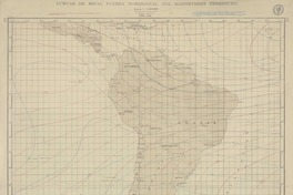 Curvas de igual fuerza horizontal del magnetismo terrestre, año 1955