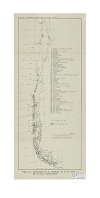 Distribución de los lavaderos de oro en Chile y de las rocas metamórficas