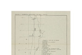 Distribución de los lavaderos de oro en Chile y de las rocas metamórficas