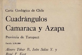 Cuadrángulos Camaraca y Azapa Provincia de Tarapacá