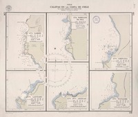 Caletas en la costa de Chile  [material cartográfico] por el Instituto Hidrográfico de la Armada de Chile.