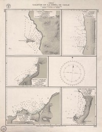 Caletas en la costa de Chile  [material cartográfico] por el Instituto Hidrográfico de la Armada de Chile.