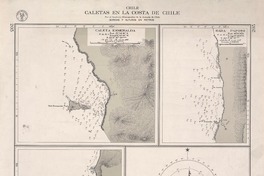 Caletas en la costa de Chile  [material cartográfico] por el Instituto Hidrográfico de la Armada de Chile.