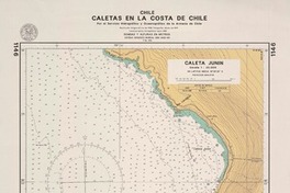 Caletas en la costa de Chile  [material cartográfico] por el Servicio Hidrográfico y Oceanográfico de la Armada de Chile.