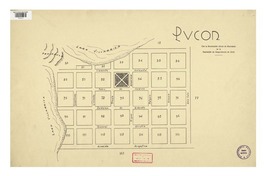 Pucón con la numeración oficial de manzanas [material cartográfico] : de la Asociación de Aseguradores de Chile.