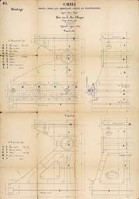 Chili ponts pour les nouvelles lignes en construction. Ligne de Vilos a Illapel. Pont sur le Rio Choapa.