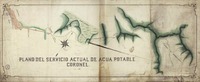 Plano del servicio actual de agua potable Coronel