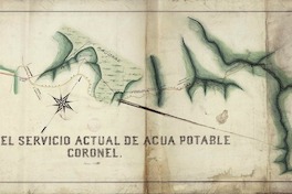 Plano del servicio actual de agua potable Coronel