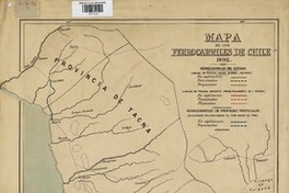 Plano de los ferrocarriles de Chile Ferrocarriles del Estado y ferrocarriles de propiedad particular.