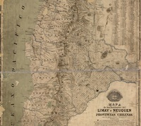 Mapa de los territorios del Limay, Neuquen y de las provincias chilenas entre los grados 35 hasta 42 de latitud Sud