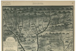 Descripción del obispado de la Concepción y derrotero general de la visita que hizo el S. Presidente Dn. Joseph Manso de Velasco el camino colorado es la derrota que hizo dicho presidente.