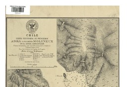 Abra i puerto Molyneux en el canal Concepción Chile : Costa occidental de Patagonia [material cartográfico] : Plano levantado por los Oficiales de la Corbeta "Chacabuco" ; bajo las órdenes del capitán de fragata Sr. Enrique M. Simpson.