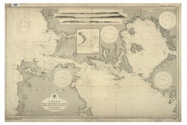 Chile Golfo Coronados, Canal Chacao, Golfo Ancud i Seno Reloncaví [material cartográfico] : Por la Marina Nacional ; Grabado por Ulises Gutiérrez Balbontín [y] Pérez Labarca.
