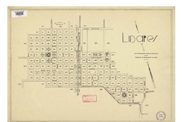 Linares con la numeración oficial de las manzanas [mapa] : Asociación de Aseguradores de Chile.