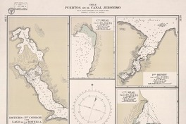 Puertos en el Canal Jerónimo  [material cartográfico] por el Instituto Hidrográfico de la Armada de Chile.