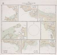 Caletas en la costa de Chile  [material cartográfico] por el Instituto Hidrográfico de la Armada de Chile.