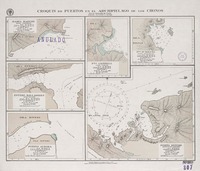 Croquis de puertos en el Archipiélago de los Chonos