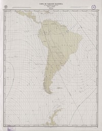 Carta de variación magnética, epoca 1980.0