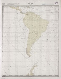 Intensidad horizontal de la fuerza magnética terrestre, época 1975.0