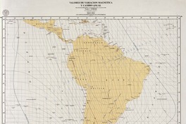 Valores de variación magnética y cambio anual, época 1995.0