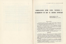 Correlaciones entre sismo - tectónica y escurrimiento de ríos en crecidas invernales