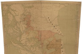 Plano de parte del Territorio de Magallanes con la subdivisión de las tierras  [material cartográfico] Miniterio de Fomento, Chile, Departamento de Tierras y Colonización.