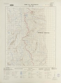 Cerro San Francisquito 3530 - 7015 [material cartográfico] : Instituto Geográfico Militar de Chile.