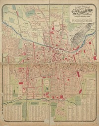Plano jeneral de la ciudad de Santiago e inmediaciones notablemente completado i correjido [material cartográfico] : por Nicanor Boloña Cartográfo.